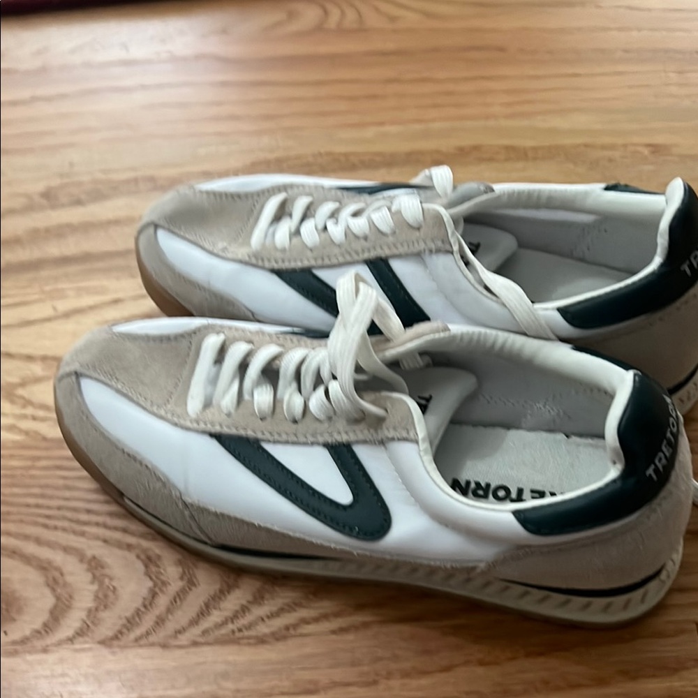 Tretorn White and Tan Sneakers Classic Casual Design